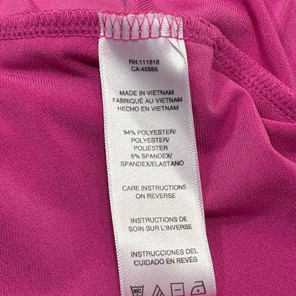 Michael Kors Hot Pink Sleeveless Zipper Accent‎ Ruched Sheath Dress Size 8 - Picture 7 of 7